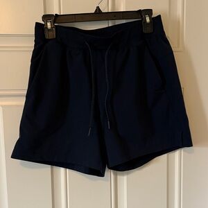 Navy Mens Lululemon Zeroed in 5’ inseam shorts